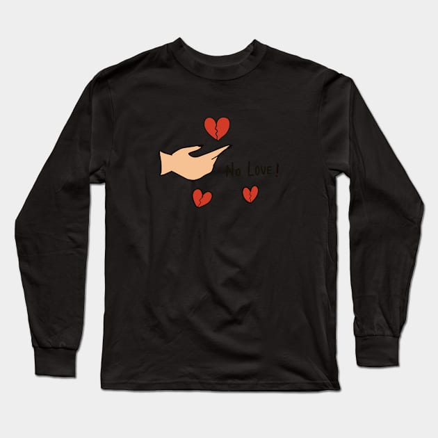 Broken heart Long Sleeve T-Shirt by meghaillustration